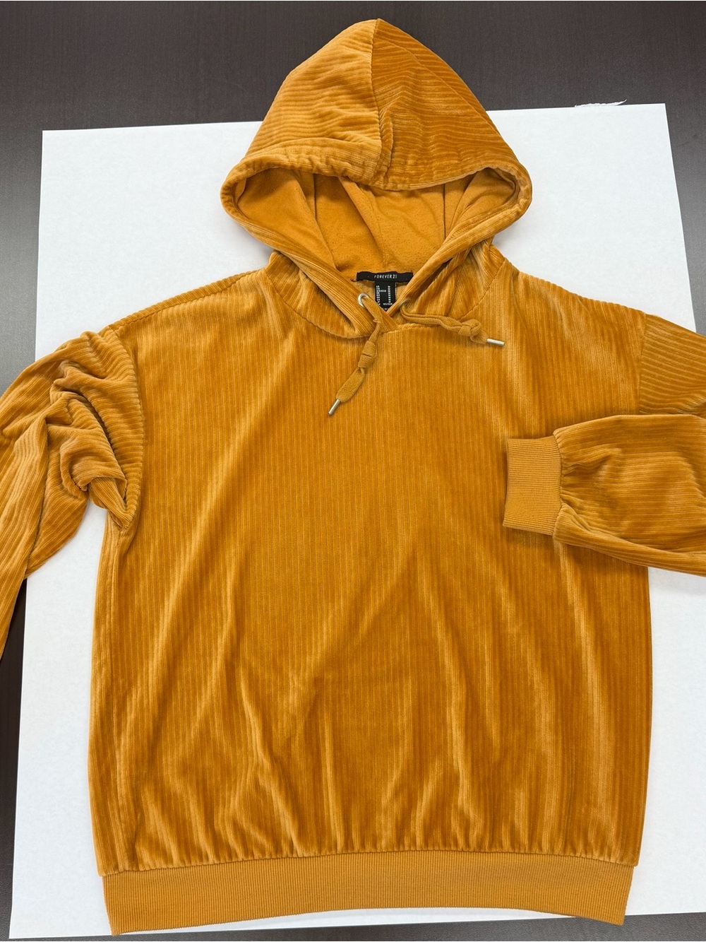Forever 21 Men's Mustard Corduroy Hoodie